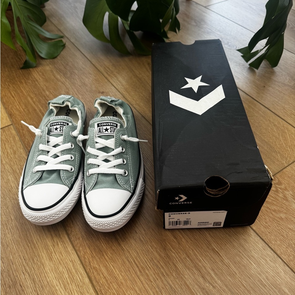 Converse Sage Green Canvas Sneakers - Picture 2 of 5